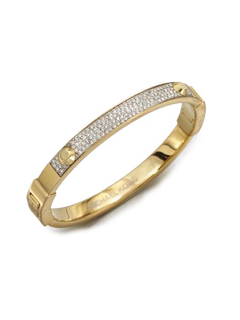 michael kors gold diamond bracelet|michael kors bracelet bangle.